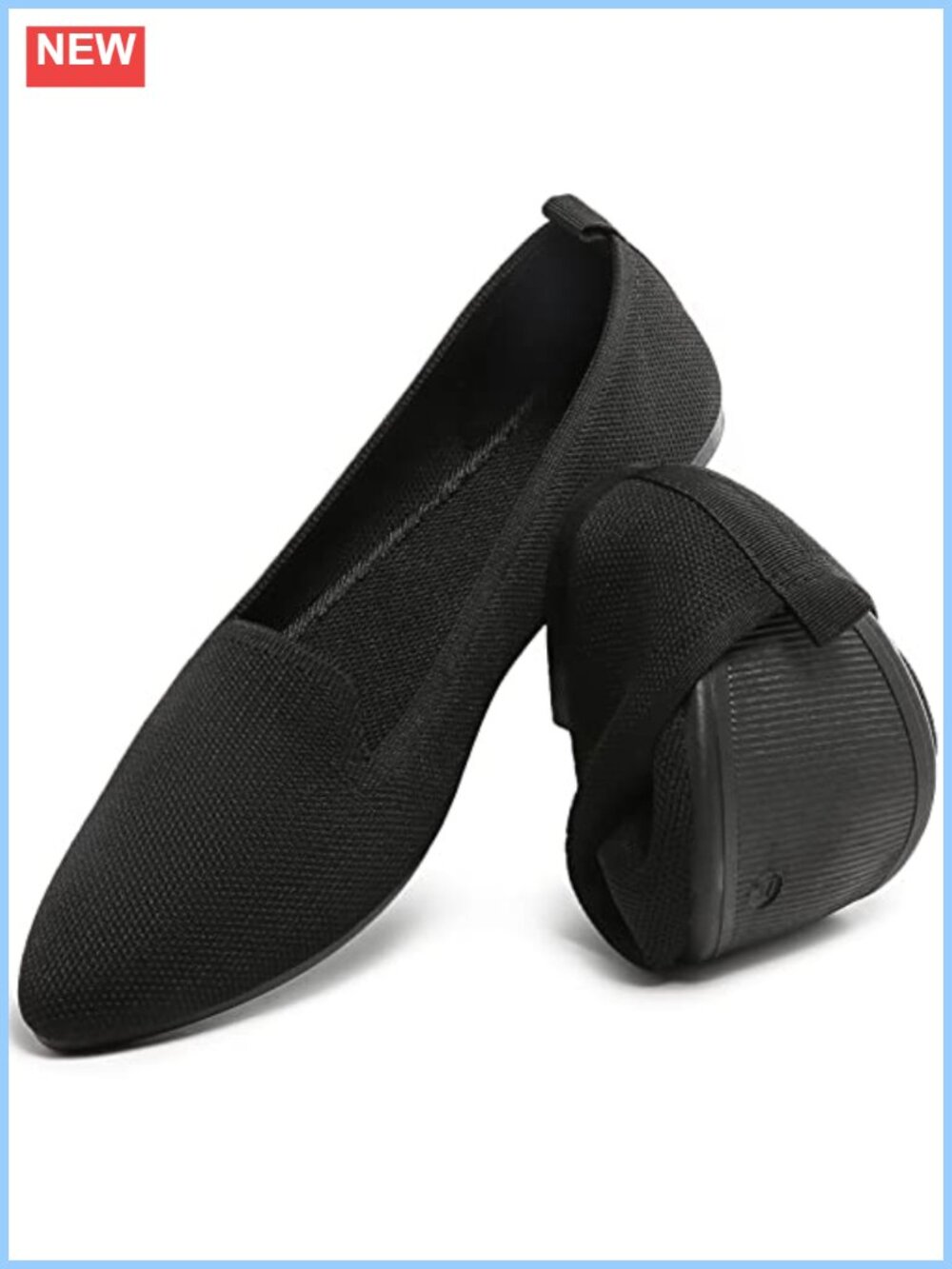 Women's Pointed Toe Ballet Flats Mesh Breathable Comfortable Slip-On Shoes